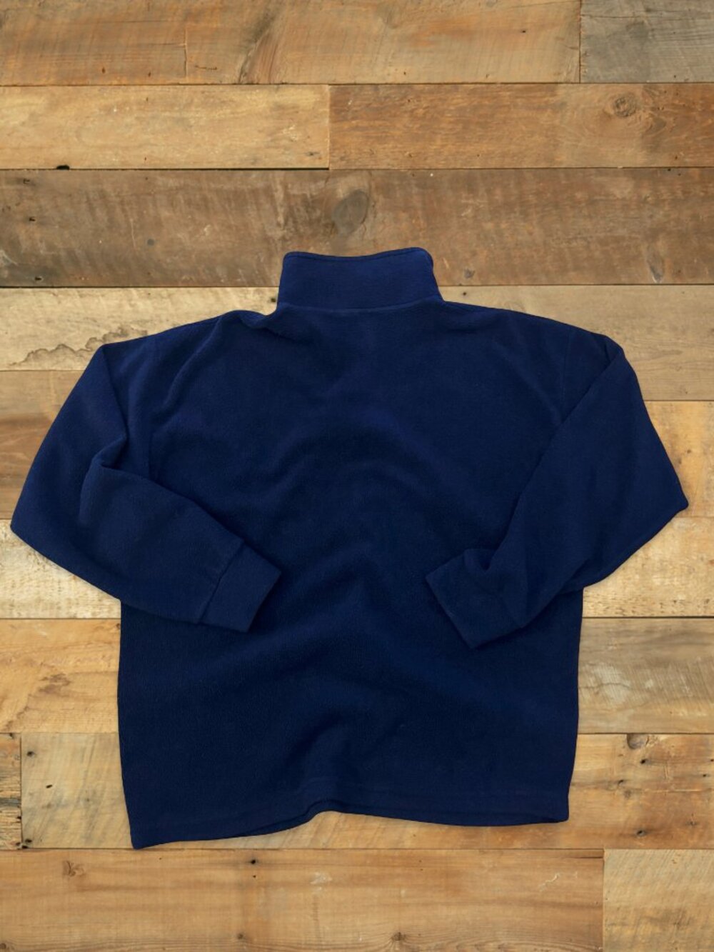 Vintage Tommy Sport Fleece Quarter Zip Spellout Pullover Navy Y2K 90s Made Canad - Picture 3 of 9